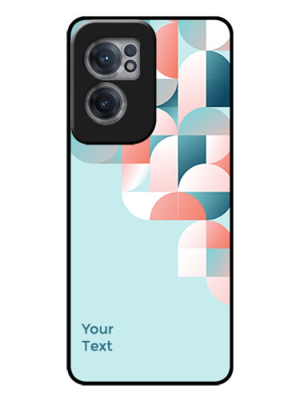 Custom OnePlus Nord CE 2 5G Custom Glass Phone Case - Stylish Semi-circle Pattern Design