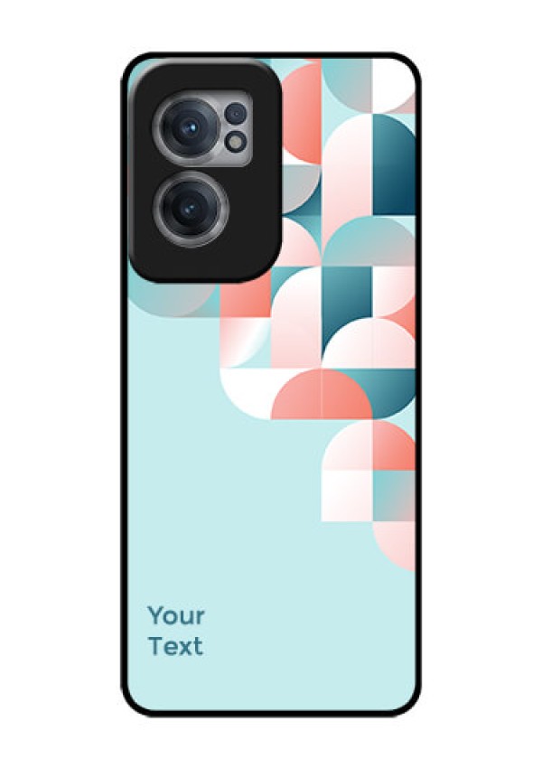 OnePlus Nord CE 2 5G Custom Glass Phone Case - Stylish Semi-circle Pattern Design