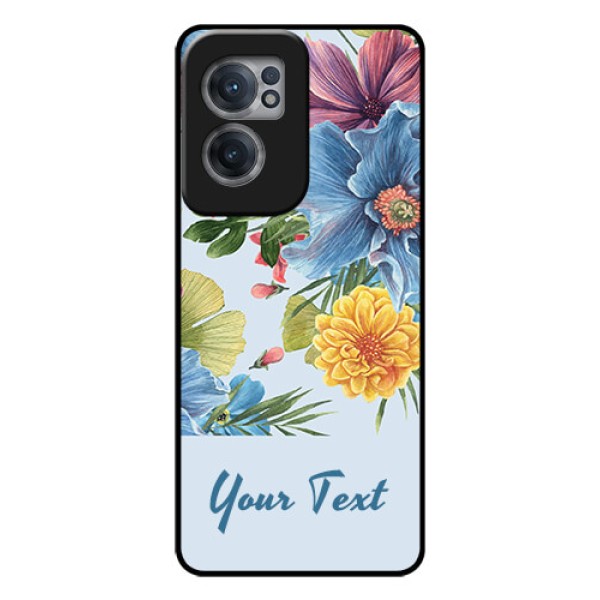 OnePlus Nord CE 2 5G Custom Glass Mobile Case - Stunning Watercolored Flowers Painting Design