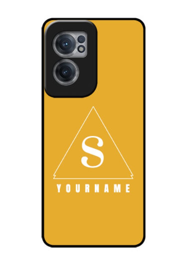 OnePlus Nord CE 2 5G Personalized Glass Phone Case - simple triangle Design