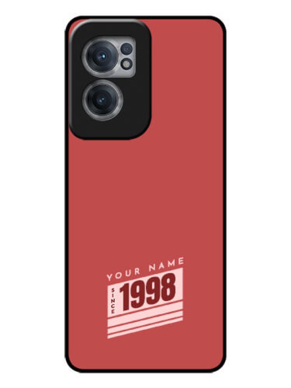 Custom OnePlus Nord CE 2 5G Custom Glass Phone Case - Red custom year of birth Design