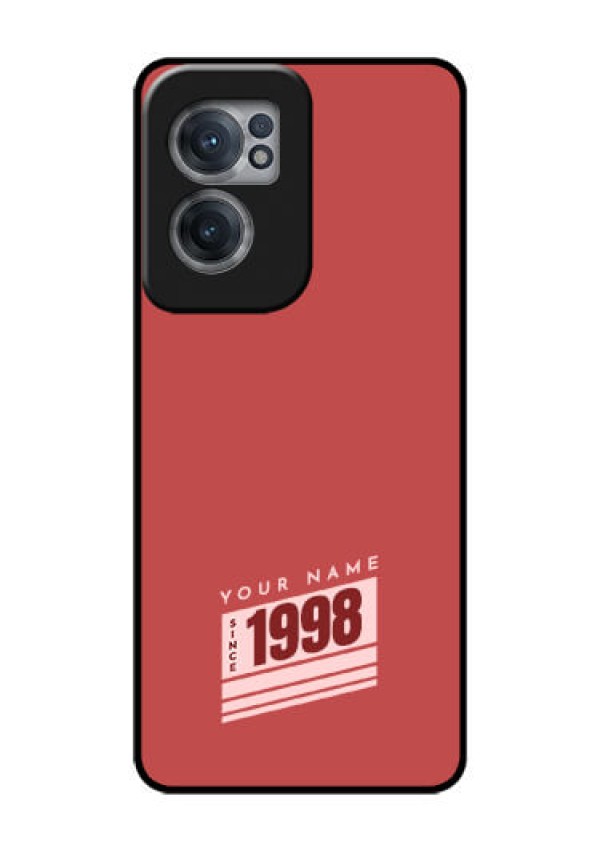 OnePlus Nord CE 2 5G Custom Glass Phone Case - Red custom year of birth Design