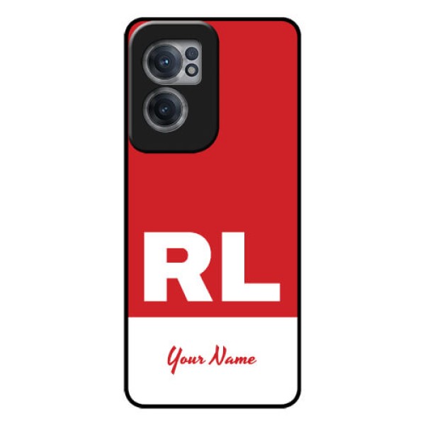 OnePlus Nord CE 2 5G Personalized Glass Phone Case - dual tone custom text Design OnePlus Nord CE 2 5G Personalized Glass Phone Case - dual tone custom text Design