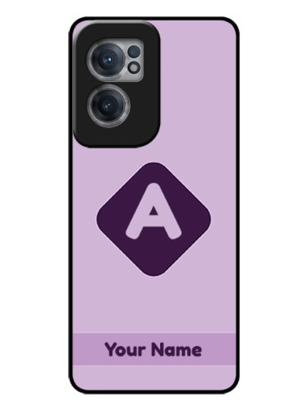 Custom OnePlus Nord CE 2 5G Custom Glass Mobile Case - Custom Letter in curved badge Design