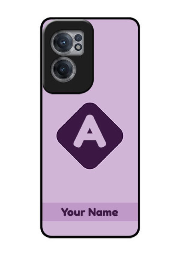 OnePlus Nord CE 2 5G Custom Glass Mobile Case - Custom Letter in curved badge Design