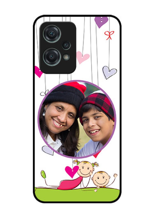 Nord CE 2 Lite 5G Photo Printing on Glass Case - Cute Kids Phone Case Design