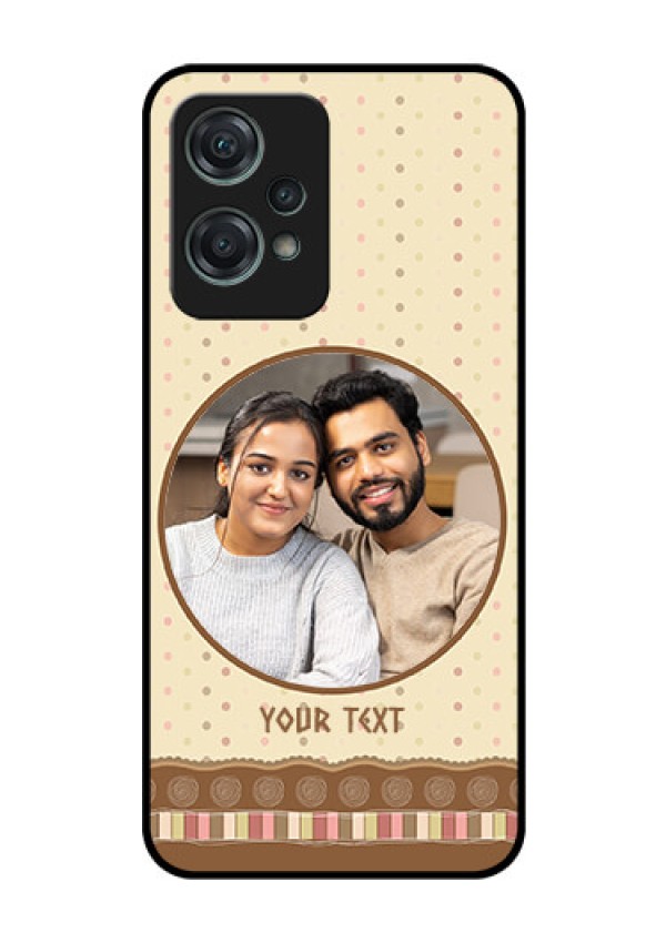 Nord CE 2 Lite 5G Custom Glass Mobile Case - Brown Dotted Mobile Case Design