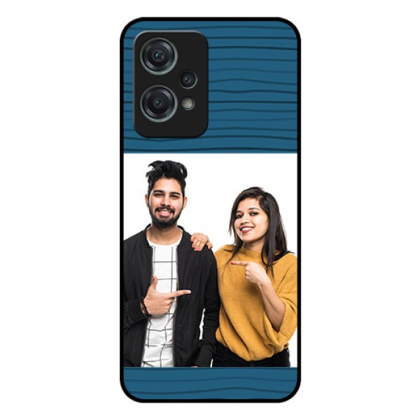Nord CE 2 Lite 5G Custom Glass Phone Case - Blue Pattern Cover Design Nord CE 2 Lite 5G Custom Glass Phone Case - Blue Pattern Cover Design