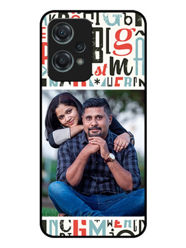 Custom Nord CE 2 Lite 5G Personalized Glass Phone Case - Alphabet Design