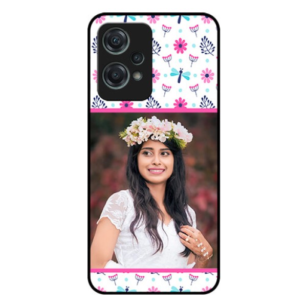 Nord CE 2 Lite 5G Photo Printing on Glass Case - Colorful Flower Design Nord CE 2 Lite 5G Photo Printing on Glass Case - Colorful Flower Design