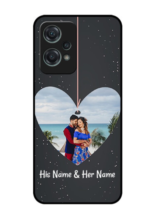 Nord CE 2 Lite 5G Custom Glass Phone Case - Hanging Heart Design