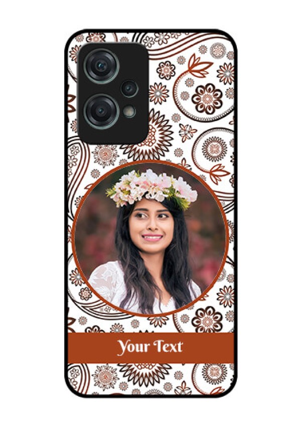 Nord CE 2 Lite 5G Custom Glass Mobile Case - Abstract Flower Design
