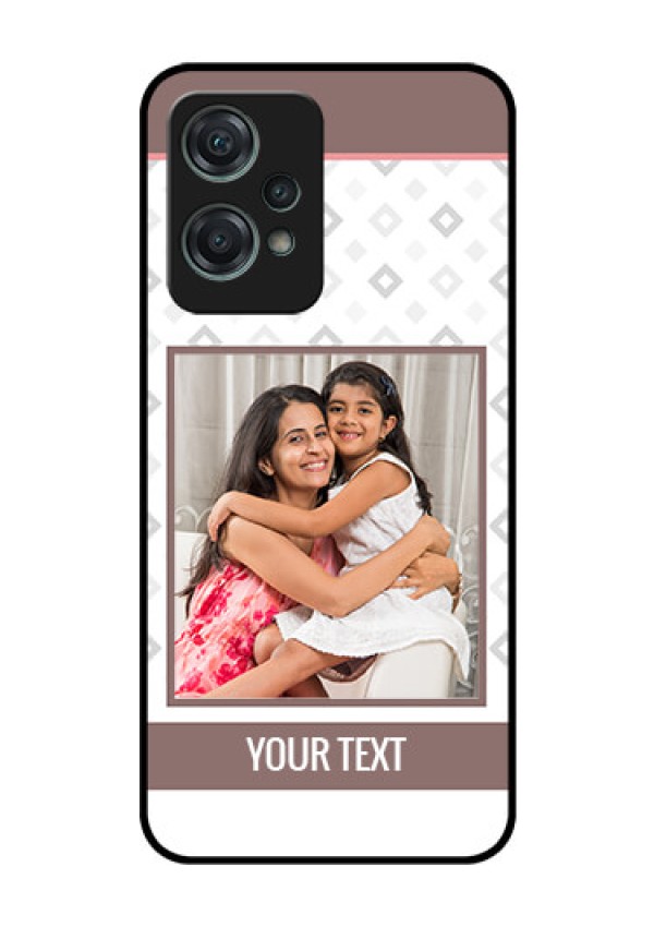 Nord CE 2 Lite 5G Photo Printing on Glass Case - Simple Diamond Design