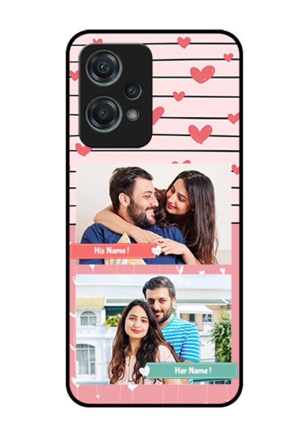 Nord CE 2 Lite 5G Custom Glass Mobile Case - Photo with Heart Design