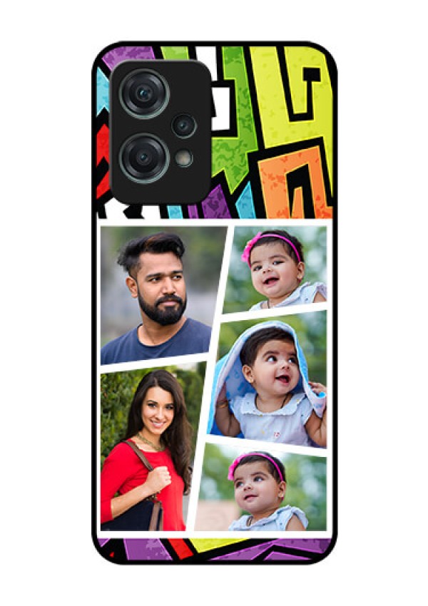 Nord CE 2 Lite 5G Custom Glass Phone Case - Graffiti pattern Design