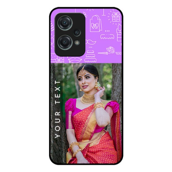 Nord CE 2 Lite 5G Custom Glass Mobile Case - Birthday Icons Design