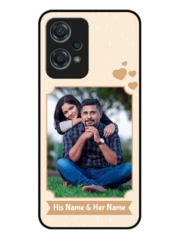 Custom Nord CE 2 Lite 5G Custom Glass Phone Case - with confetti love design