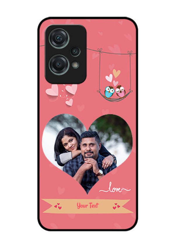 Nord CE 2 Lite 5G Personalized Glass Phone Case - Peach Color Love Design