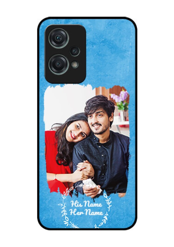 OnePlus Nord Ce 2 Lite 5G Custom Glass Phone Case - Blue Color Vintage Design