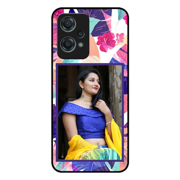Nord CE 2 Lite 5G Custom Glass Mobile Case - Abstract Floral Design Nord CE 2 Lite 5G Custom Glass Mobile Case - Abstract Floral Design