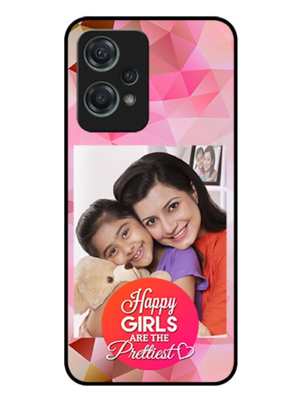 Custom Nord CE 2 Lite 5G Photo Printing on Glass Case - Abstract Triangle Design