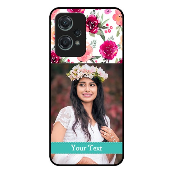 Nord CE 2 Lite 5G Custom Glass Phone Case - Watercolor Floral Design Nord CE 2 Lite 5G Custom Glass Phone Case - Watercolor Floral Design