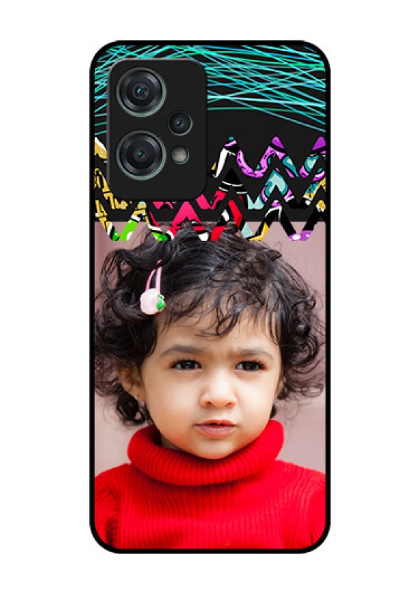 Nord CE 2 Lite 5G Personalized Glass Phone Case - Neon Abstract Design