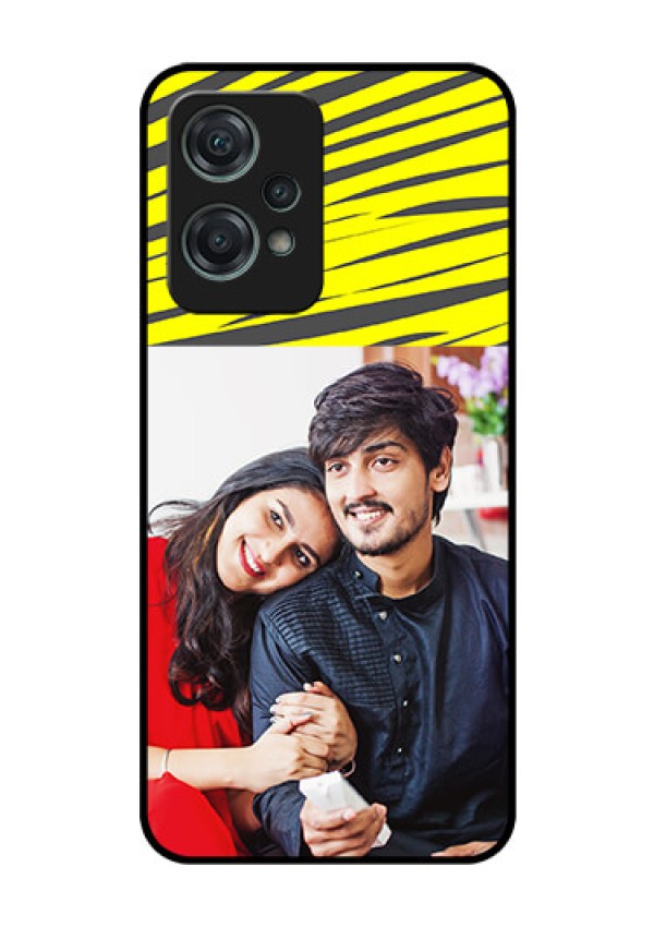 Nord CE 2 Lite 5G Photo Printing on Glass Case - Yellow Abstract Design
