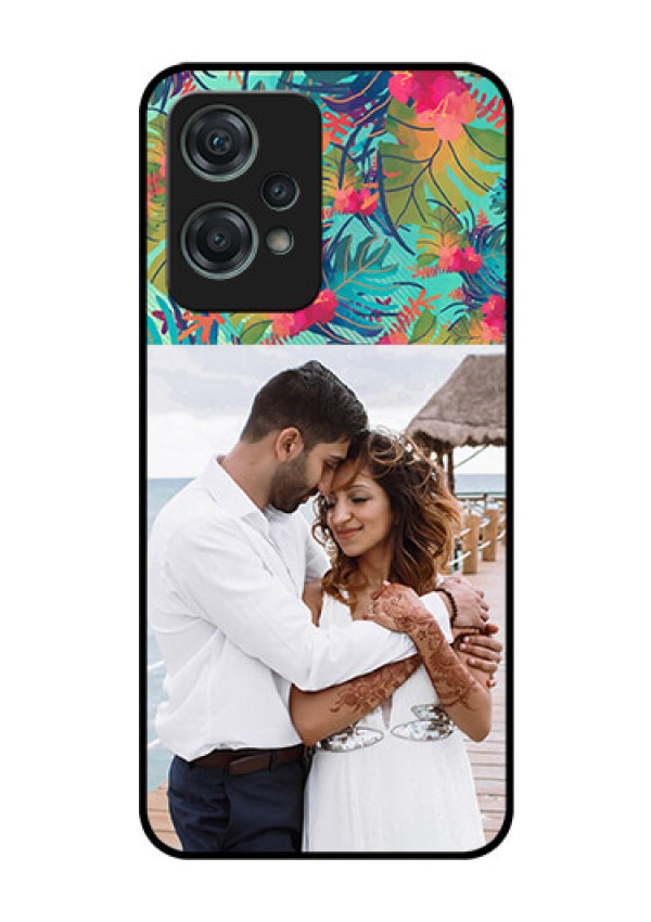 Nord CE 2 Lite 5G Photo Printing on Glass Case - Watercolor Floral Design
