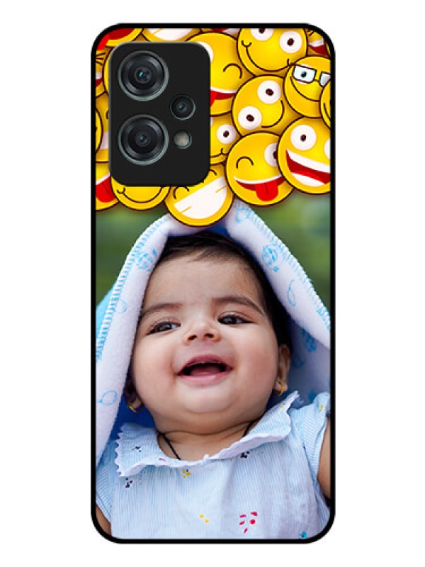 Custom Nord CE 2 Lite 5G Custom Glass Mobile Case - with Smiley Emoji Design