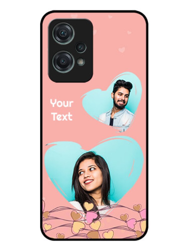 Custom Nord CE 2 Lite 5G Custom Glass Mobile Case - Love Doodle Design