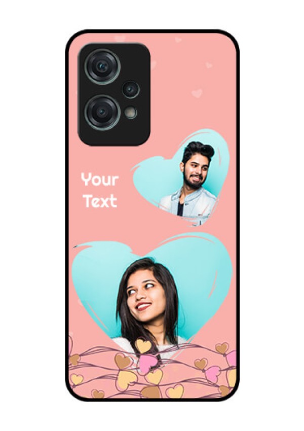 Nord CE 2 Lite 5G Custom Glass Mobile Case - Love Doodle Design
