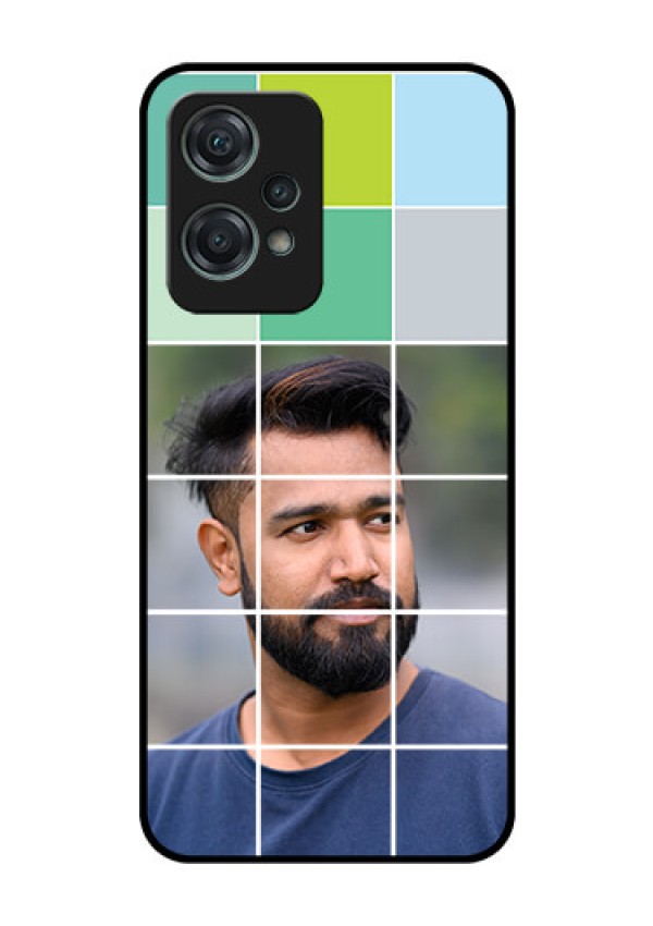 Nord CE 2 Lite 5G Photo Printing on Glass Case - with white box pattern