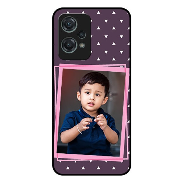Nord CE 2 Lite 5G Custom Glass Mobile Case - Triangle Pattern Dotted Design Nord CE 2 Lite 5G Custom Glass Mobile Case - Triangle Pattern Dotted Design
