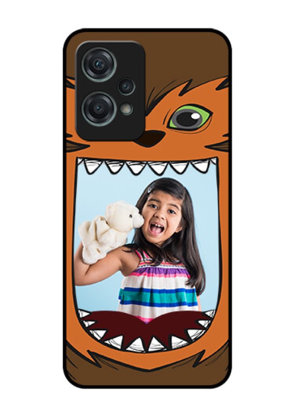 Nord CE 2 Lite 5G Photo Printing on Glass Case - Owl Monster Back Case Design