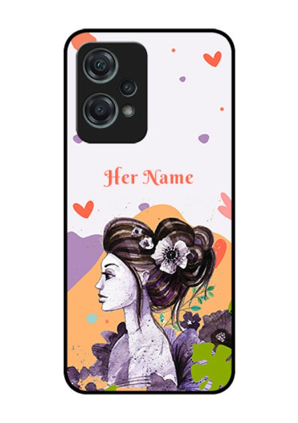 OnePlus Nord CE 2 Lite 5G Personalized Glass Phone Case - Woman And Nature Design
