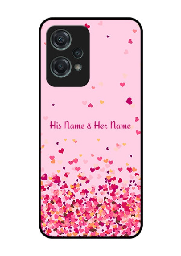 OnePlus Nord CE 2 Lite 5G Photo Printing on Glass Case - Floating Hearts Design