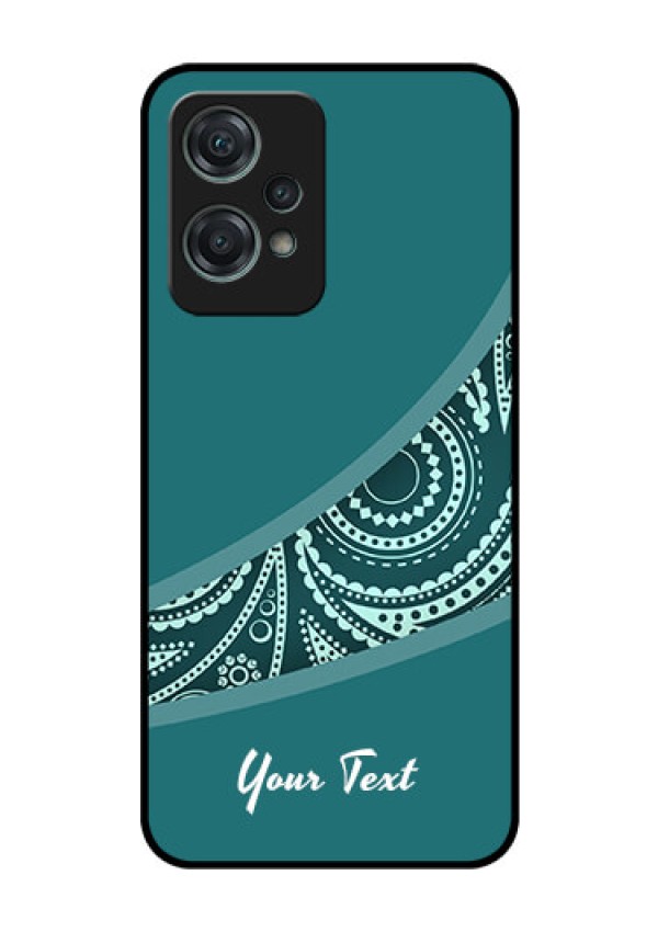 OnePlus Nord CE 2 Lite 5G Photo Printing on Glass Case - semi visible floral Design