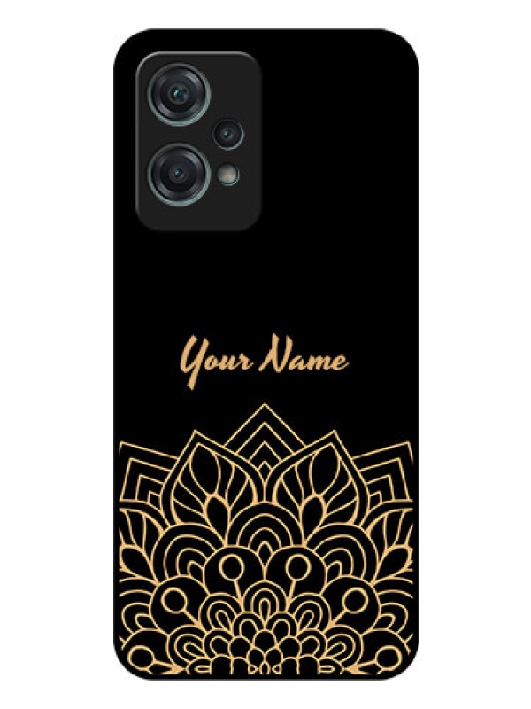 Custom OnePlus Nord CE 2 Lite 5G Custom Glass Phone Case - Golden mandala Design