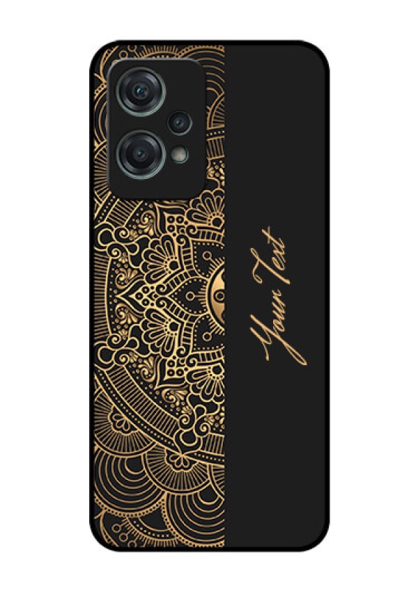 OnePlus Nord CE 2 Lite 5G Photo Printing on Glass Case - Mandala art with custom text Design