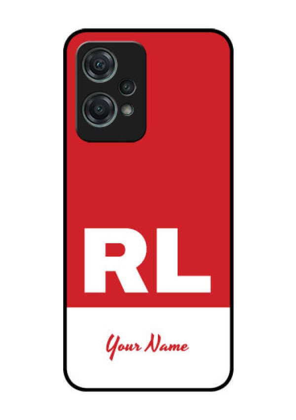 OnePlus Nord CE 2 Lite 5G Personalized Glass Phone Case - dual tone custom text Design