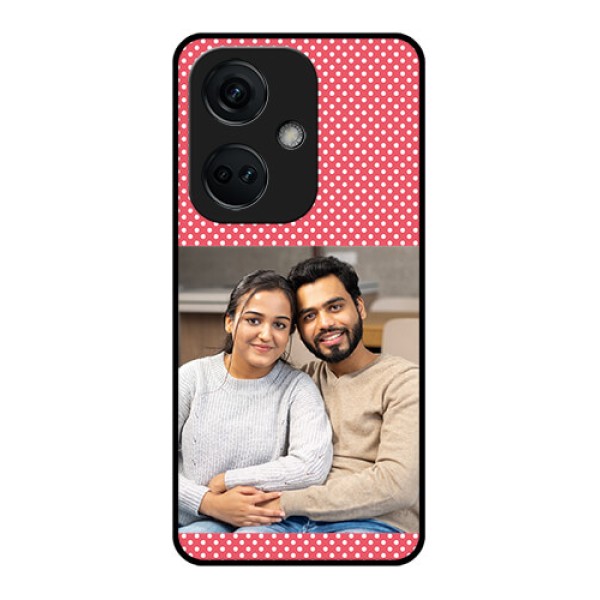 OnePlus Nord CE 3 5G Custom Glass Phone Case - White Dotted Design