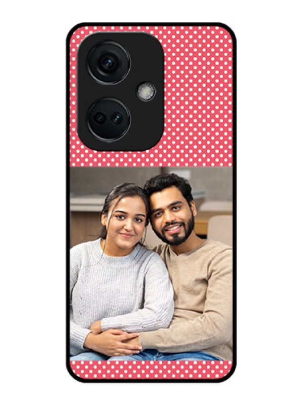 Custom OnePlus Nord CE 3 5G Custom Glass Phone Case - White Dotted Design