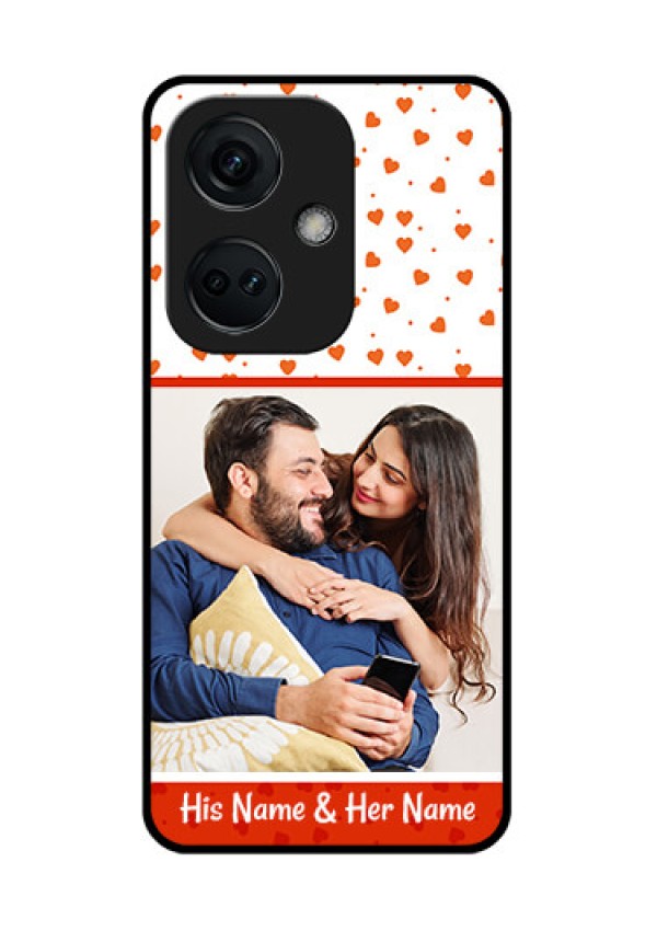OnePlus Nord CE 3 5G Custom Glass Phone Case - Orange Love Symbol Design
