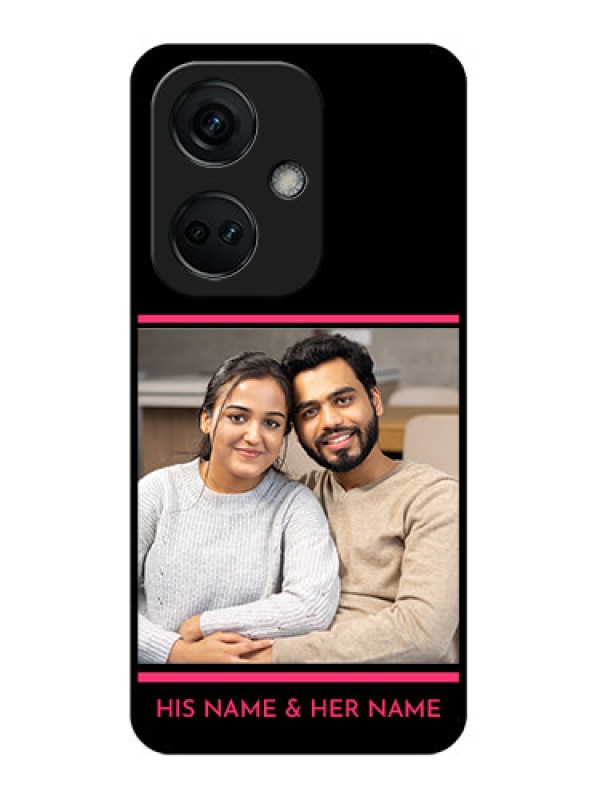 Custom OnePlus Nord CE 3 5G Custom Glass Mobile Case - with Add Text Design