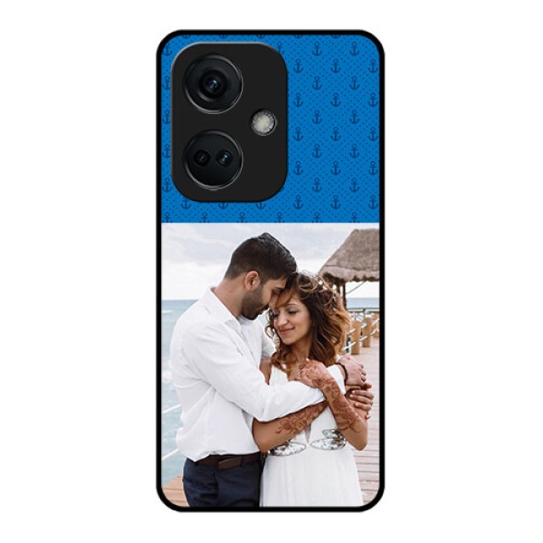 OnePlus Nord CE 3 5G Photo Printing on Glass Case - Blue Anchors Design