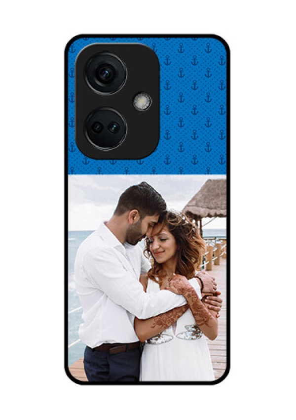 OnePlus Nord CE 3 5G Photo Printing on Glass Case - Blue Anchors Design