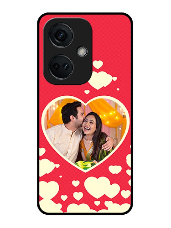 Custom OnePlus Nord CE 3 5G Custom Glass Mobile Case - Love Symbols Phone Cover Design