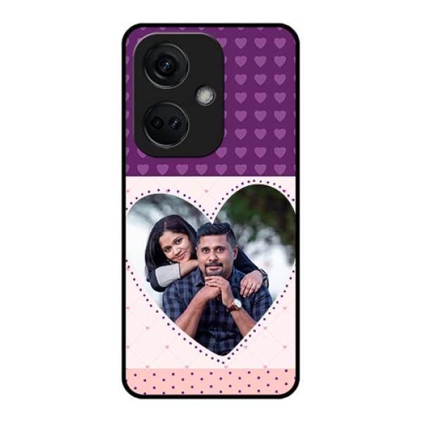 OnePlus Nord CE 3 5G Custom Glass Phone Case - Violet Love Dots Design