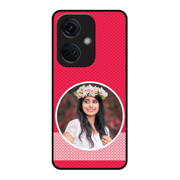 OnePlus Nord CE 3 5G Personalised Glass Phone Case - Pink Pattern Design